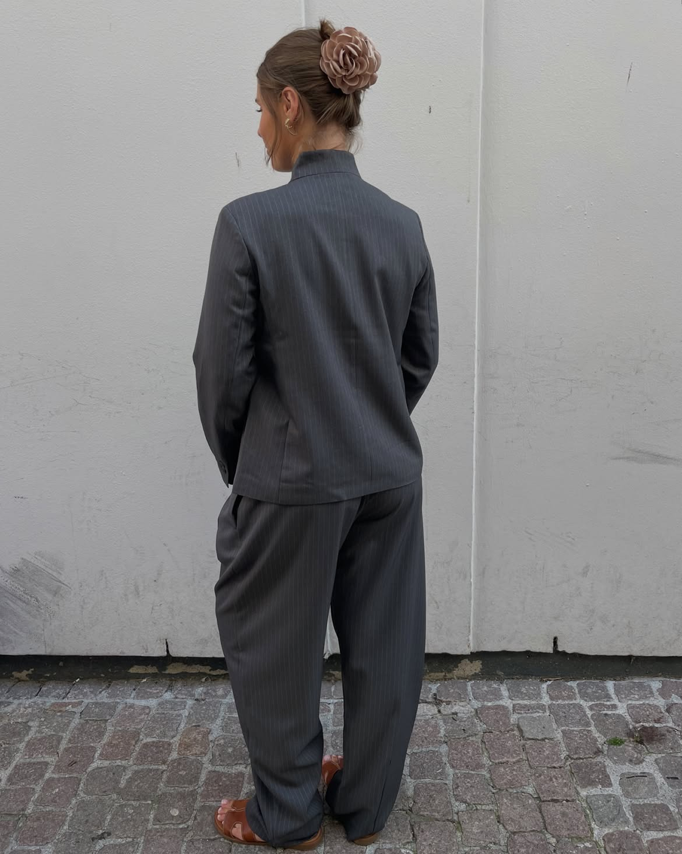 PCFALKA Tailored Trousers - Asphalt